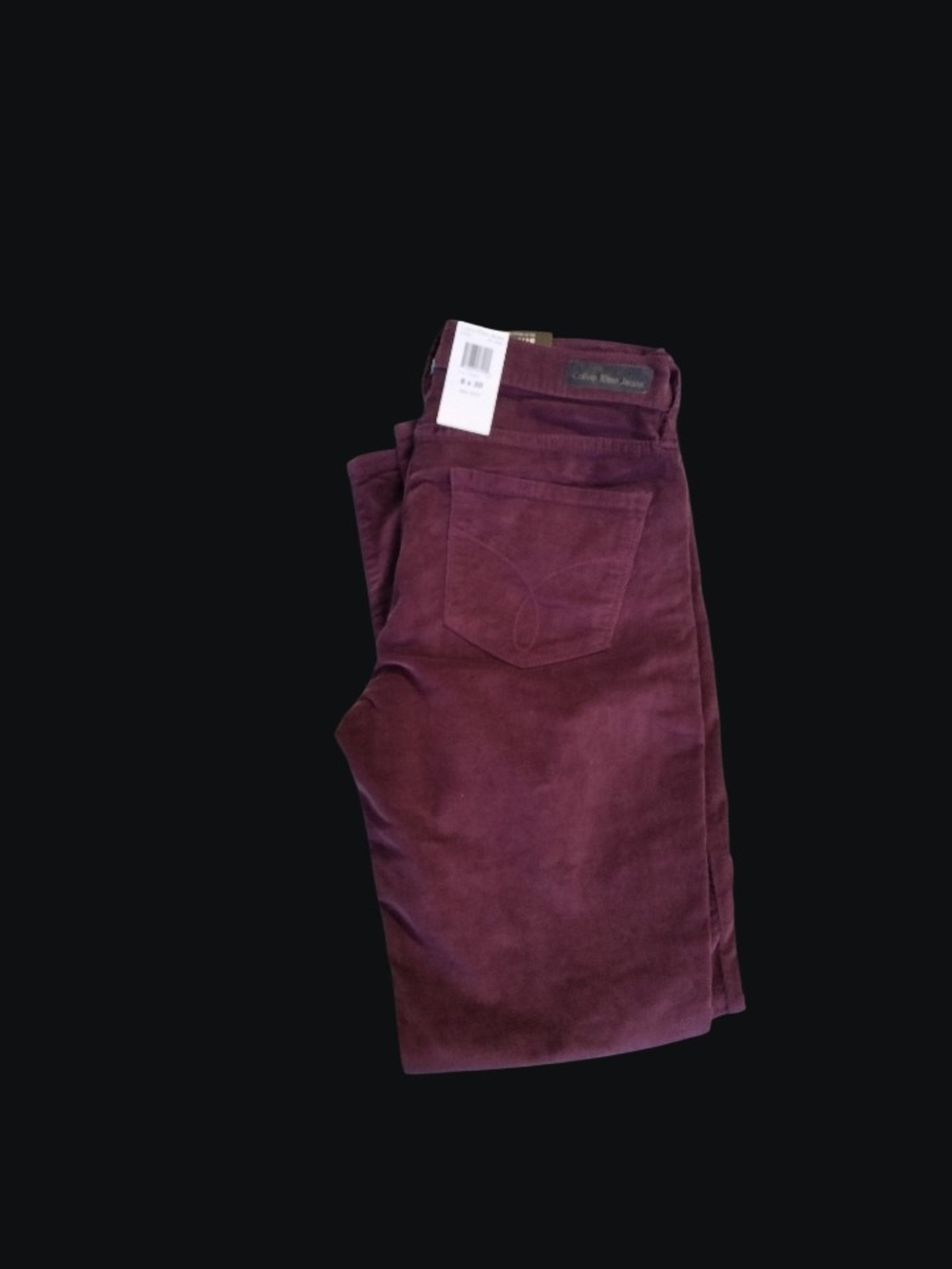Calvin Klein Women's Burgundy Corduroy Jeans Size 8/30 Nwt